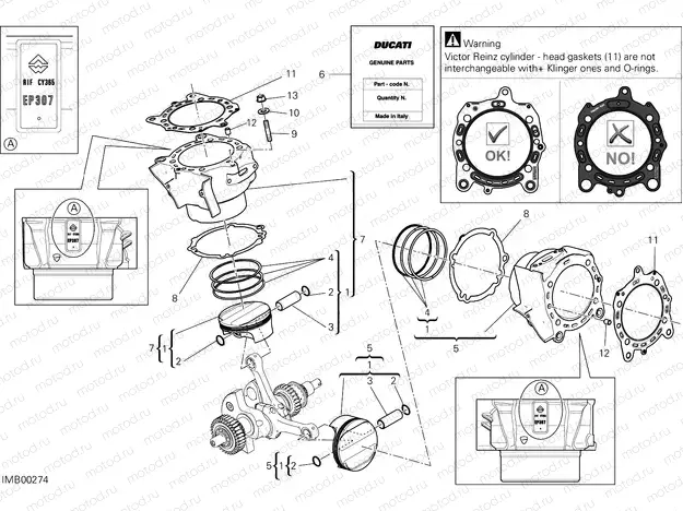 CYLINDERS - PISTONS (ASSO WERKE) [MOD:XDIAVELS]