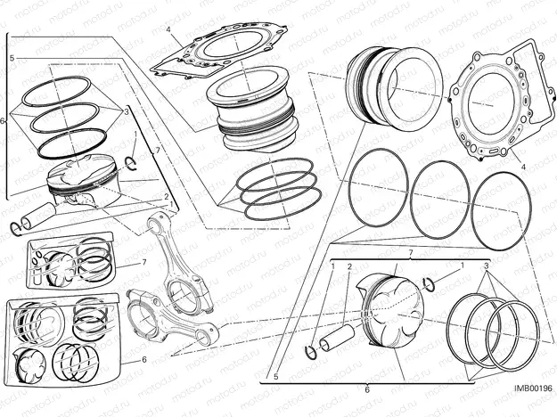 CYLINDERS - PISTONS [MOD:899 ABS,899 AWS]