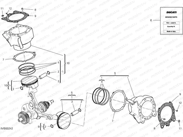CYLINDERS - PISTONS [MOD:MS1260PP]
