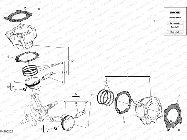CYLINDERS - PISTONS [MOD:MS950]