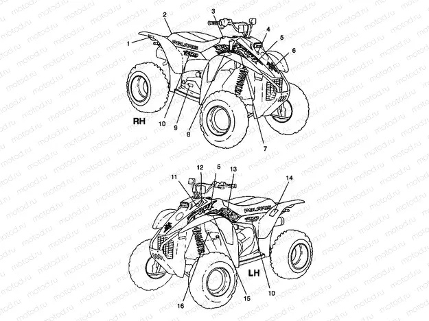 DECALS Sport 400L W98BA38C (4947234723A012) | DECALS Sport 400L W98BA38C (4947234723A012)