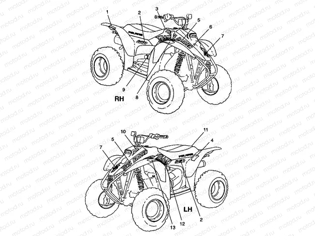 DECALS Trail Blazer W98BA25C (4945464546A011) | DECALS Trail Blazer W98BA25C (4945464546A011)