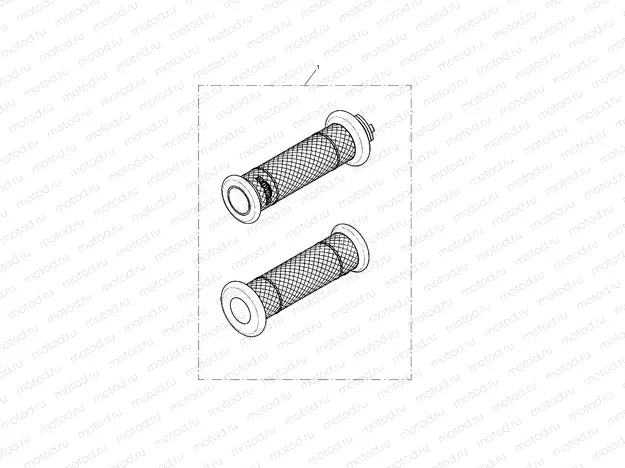 Diamond Grip Kit, D25.4, Black