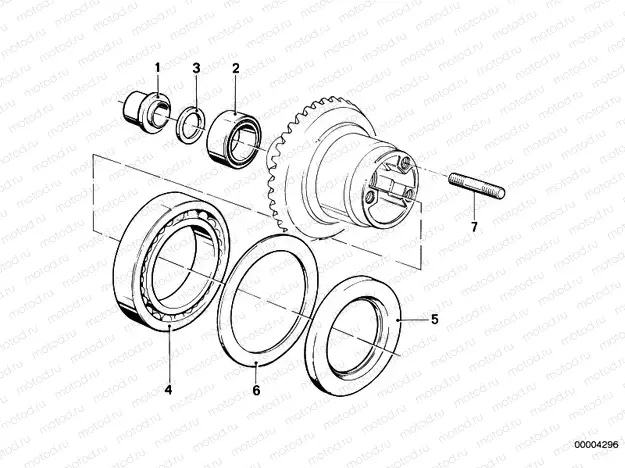 Differential-crown wheel inst.parts