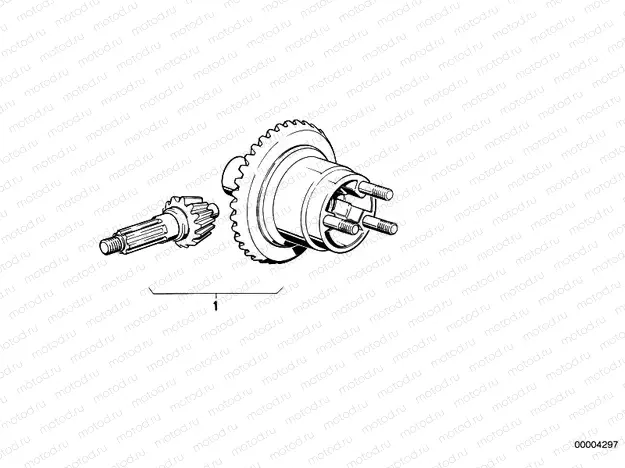 Differential-crown wheel set