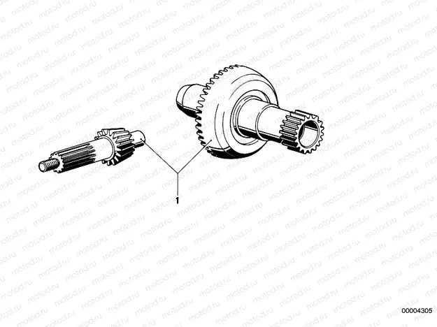 Differential-crown wheel set