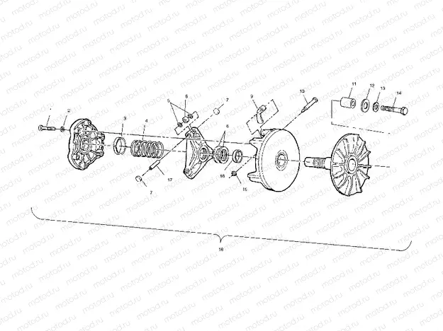 DRIVE CLUTCH - A02BA50AA/AB (4969976997B14) | DRIVE CLUTCH - A02BA50AA/AB (4969976997B14)