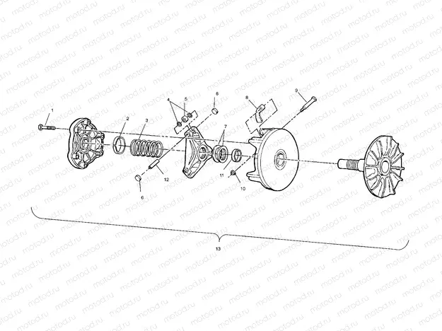 DRIVE CLUTCH - A02CB32AA/AB/FC (4970107010B11) | DRIVE CLUTCH - A02CB32AA/AB/FC (4970107010B11)