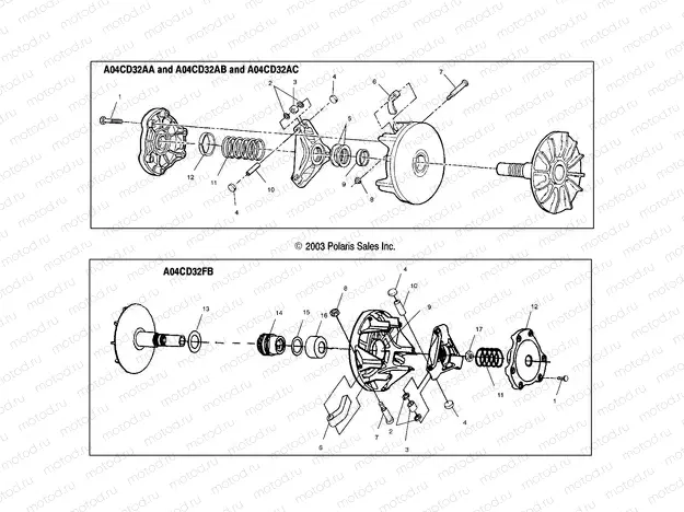 DRIVE CLUTCH - A04CD32AA/AB/AC/FB (4986268626C03) | DRIVE CLUTCH - A04CD32AA/AB/AC/FB (4986268626C03)