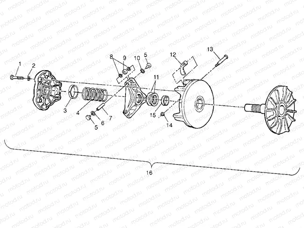 DRIVE CLUTCH Trail Boss W968527 (4935883588B010) | DRIVE CLUTCH Trail Boss W968527 (4935883588B010)