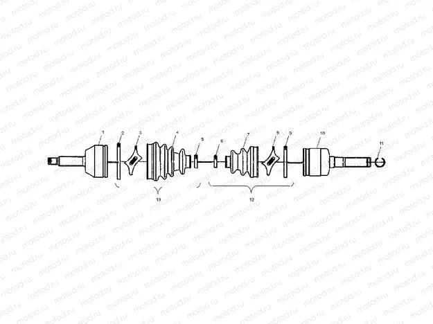 DRIVE SHAFT - A02CD50AB/FB (4970197019B04) | DRIVE SHAFT - A02CD50AB/FB (4970197019B04)