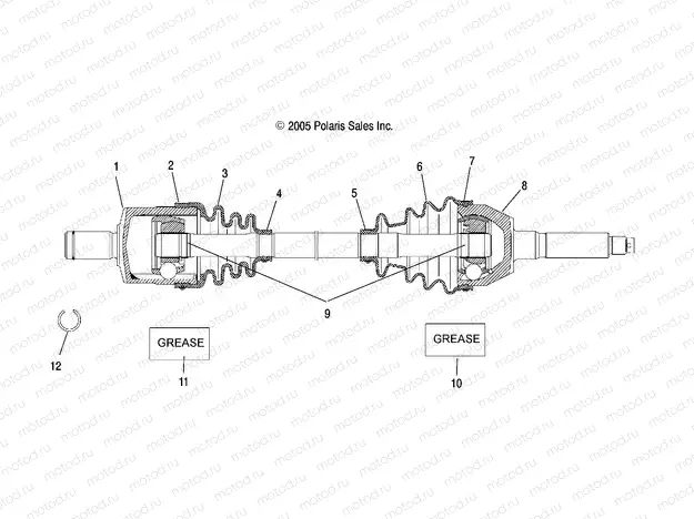 DRIVE SHAFT | DRIVE SHAFT, FRONT - A06MH46 ALL OPTIONS (4999200299920029B07)