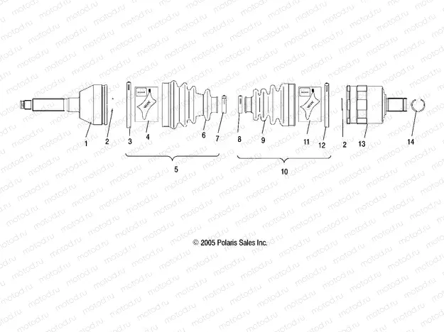 DRIVE SHAFT | DRIVE SHAFT, FRONT - A06MN50AU/AW (4999204069920406B14)