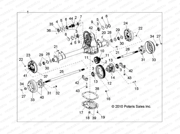 DRIVE TRAIN | DRIVE TRAIN, AXLE, REAR - L11AB08/AA08 ALL OPTIONS (49LEVAXLERR11BRZ)