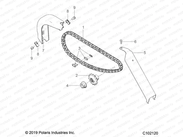DRIVE TRAIN | DRIVE TRAIN, CHAIN AND GUARDS - A23HBE07B2 (C102120)