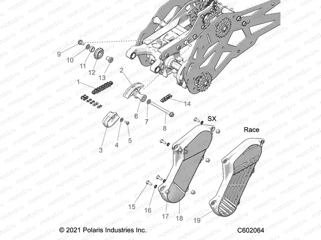 DRIVE TRAIN | DRIVE TRAIN, CHAIN DRIVE - J22FBLXXXA/FBRXXXA (C601411)