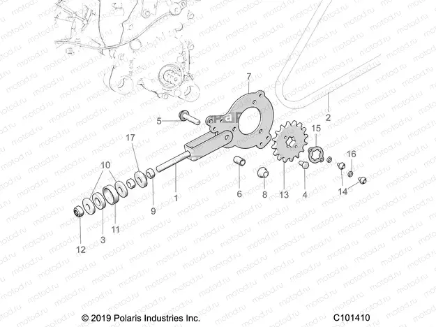 DRIVE TRAIN | DRIVE TRAIN, CHAIN TENSIONER AND SPROCKET - A23HZB15A1/A4/B1/B4  (C101410)