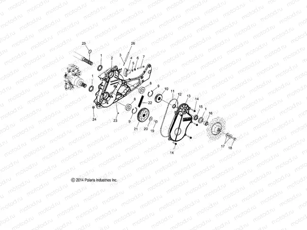DRIVE TRAIN | DRIVE TRAIN, CHAINCASE - S21EEF6PSL/PEL (49SNOWCHAINCASE15PROS)