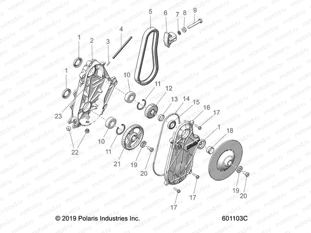 DRIVE TRAIN | DRIVE TRAIN, CHAINCASE - S22CFE5TSL (601103C)