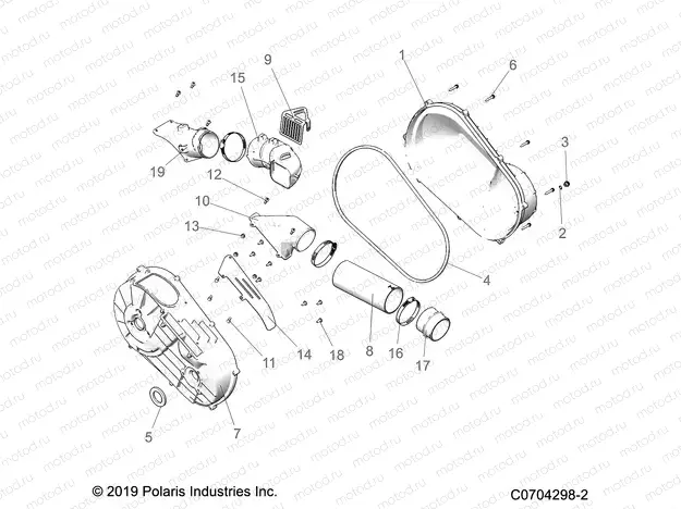 DRIVE TRAIN | DRIVE TRAIN, CLUTCH COVER and DUCTING - D22P2A99A4/A99B4/E99A4/F99A4/G99A4 (C0704298-2)