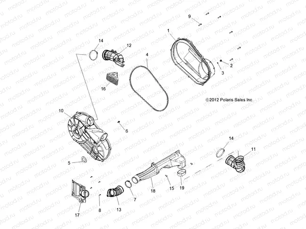 DRIVE TRAIN | DRIVE TRAIN, CLUTCH COVER and DUCTING - R13UH88/UH9E ALL OPTIONS (49RGRCLUTCHCVR13900XP)