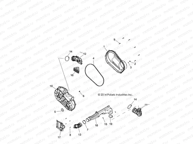 DRIVE TRAIN | DRIVE TRAIN, CLUTCH COVER and DUCTING - R15RTE87FA (49RGRCLUTCHCVR15900XP)