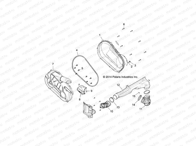 DRIVE TRAIN | DRIVE TRAIN, CLUTCH COVER and DUCTING - R15RUA57AA/E57AC (49RGRCLUTCHCVR15570F)