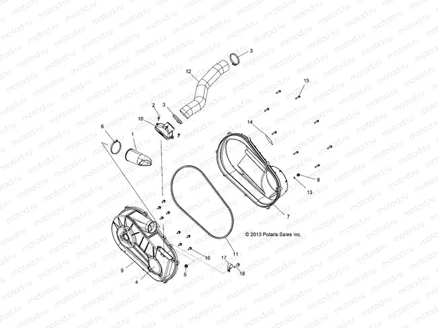 DRIVE TRAIN | DRIVE TRAIN, CLUTCH COVER and DUCTING - Z15VHA57AJ/E57AS/AK (49RGRCLUTCHCVR14RZR570)