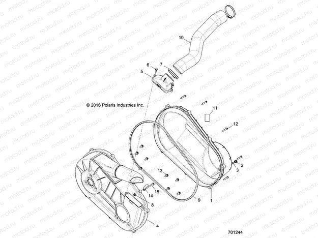 DRIVE TRAIN | DRIVE TRAIN, CLUTCH COVER and DUCTING - Z18VHA57B2 (701244)