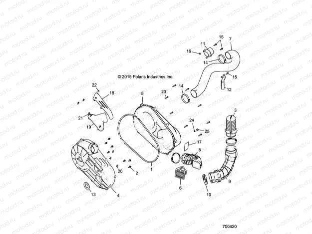 DRIVE TRAIN | DRIVE TRAIN, CLUTCH COVER AND DUCTING - Z20ASE99AH/LH (700420)