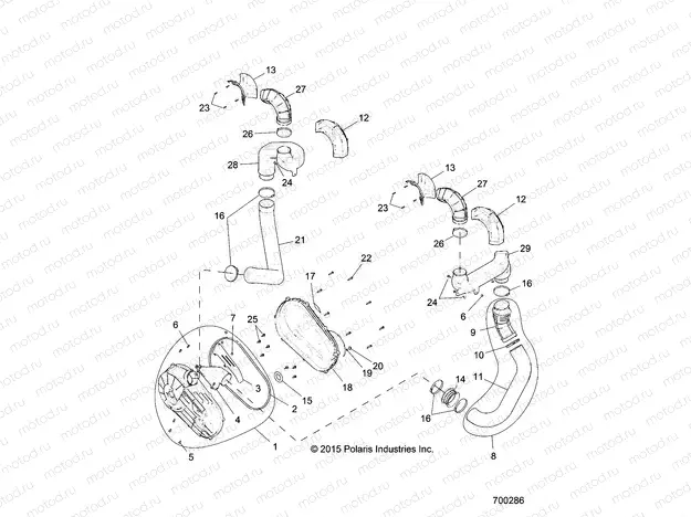 DRIVE TRAIN | DRIVE TRAIN, CLUTCH COVER AND DUCTING - Z20N4M99AL (700286)
