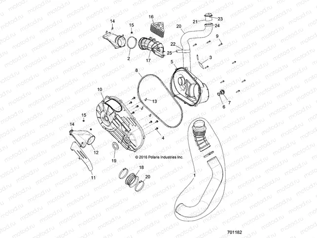 DRIVE TRAIN | DRIVE TRAIN, CLUTCH COVER AND DUCTING - Z20NAE99FC/E99NC/S99CC/S99FC (701182)