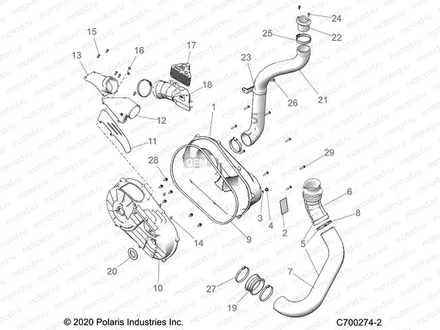 DRIVE TRAIN | DRIVE TRAIN, CLUTCH COVER AND DUCTING - Z21N4E99NG (C700274-2)