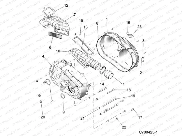 DRIVE TRAIN | DRIVE TRAIN, CLUTCH COVER - D21BBPD4B4 (C700425-1)
