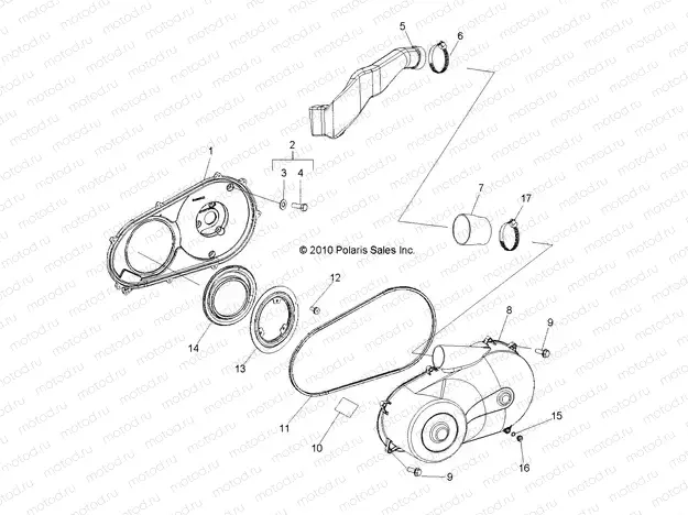 DRIVE TRAIN | DRIVE TRAIN, CLUTCH COVER - R13RH50AG/AH/AM/AR (49RGRCLUTCHCVR10)