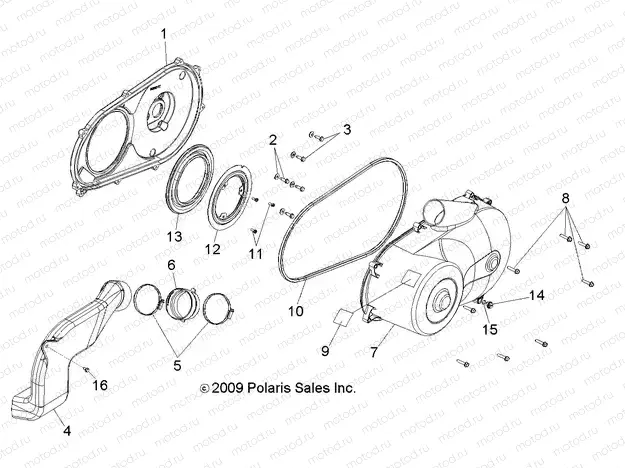 DRIVE TRAIN | DRIVE TRAIN, CLUTCH COVER - R13TH76/7E ALL OPTIONS (49RGRCLUTCHCVR10800EFI)