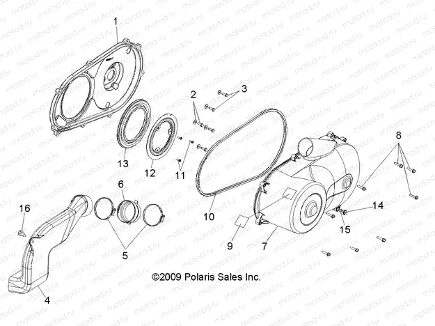 DRIVE TRAIN | DRIVE TRAIN, CLUTCH COVER - R13WH76AG/AR/EAH/EAI (49RGRCLUTCHCVR10800)
