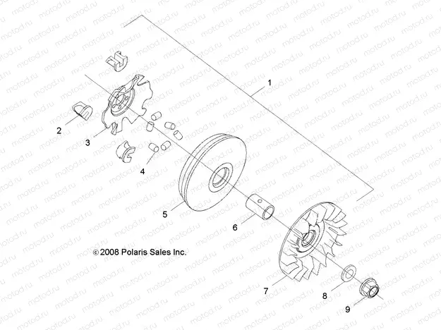 DRIVE TRAIN | DRIVE TRAIN, CLUTCH, PRIMARY - R11VA17AA (49RGRCLUTCHDRV09RZR170)