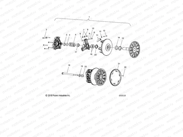 DRIVE TRAIN | DRIVE TRAIN, CLUTCH, PRIMARY - S20EFS8RS/8RE ALL OPTIONS (600950)