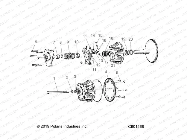 DRIVE TRAIN | DRIVE TRAIN, CLUTCH, PRIMARY - S20FJB8/FJE8/FJP8 ALL OPTIONS (C601468)