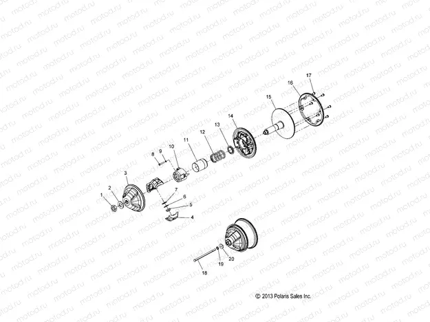 DRIVE TRAIN | DRIVE TRAIN, CLUTCH, PRIMARY - S21CEA5BSL ALL OPTIONS (49SNOWDRIVECLUTCH14550)