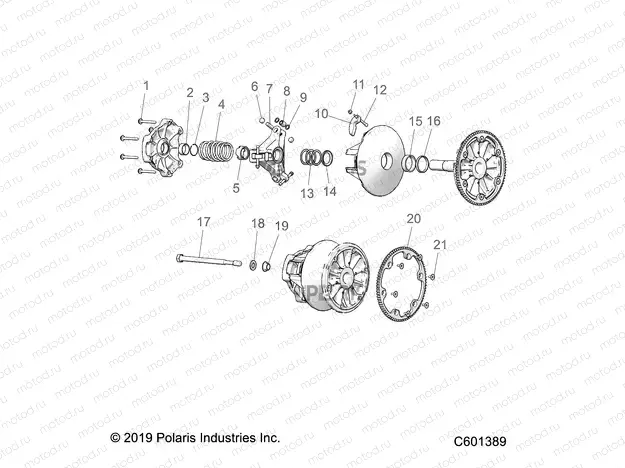 DRIVE TRAIN | DRIVE TRAIN, CLUTCH, PRIMARY - S21DDL6PS ALL OPTIONS (C601389)