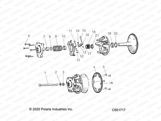 DRIVE TRAIN | DRIVE TRAIN, CLUTCH, PRIMARY - S22TKL8RS/8RE ALL OPTIONS (C601717)