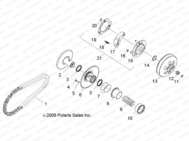 DRIVE TRAIN | DRIVE TRAIN, CLUTCH, SECONDARY - R11VA17AA (49RGRCLUTCHDVN09RZR170)