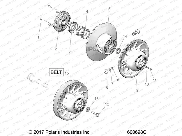 DRIVE TRAIN | DRIVE TRAIN, CLUTCH, SECONDARY - S20FJB8/FJE8/FJP8 ALL OPTIONS (600698)