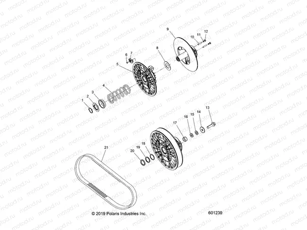 DRIVE TRAIN | DRIVE TRAIN, CLUTCH, SECONDARY - S21CFE5BSL (601239)