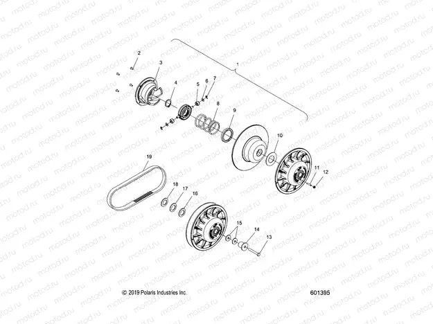 DRIVE TRAIN | DRIVE TRAIN, CLUTCH, SECONDARY - S23MDX6DSA/6DEA (49SNOWDRIVENCLUTCH15600R)