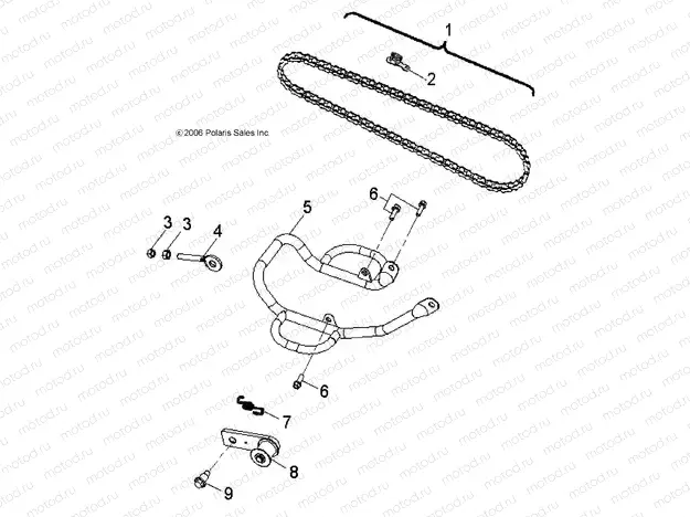 DRIVE TRAIN | DRIVE TRAIN, DRIVE CHAIN and GUARD - A13FA09AA (49ATVCHAIN08OUT90)