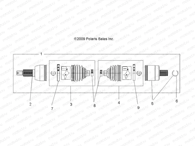 DRIVE TRAIN | DRIVE TRAIN, DRIVE SHAFT, FRONT - A09ZN85/8X ALL OPTIONS (49ATVSHAFTDRIVE1332383)