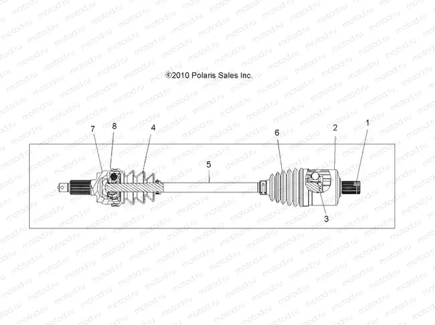 DRIVE TRAIN | DRIVE TRAIN, DRIVE SHAFT, FRONT - A15SVA85AD (49ATVSHAFTDRIVE1332873)